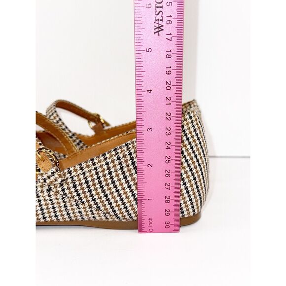 Lucky Brand Mary Jane Flats Pointed Toe Plaid Strap Preppy Comfort Y2K Size 10 - Picture 16 of 16